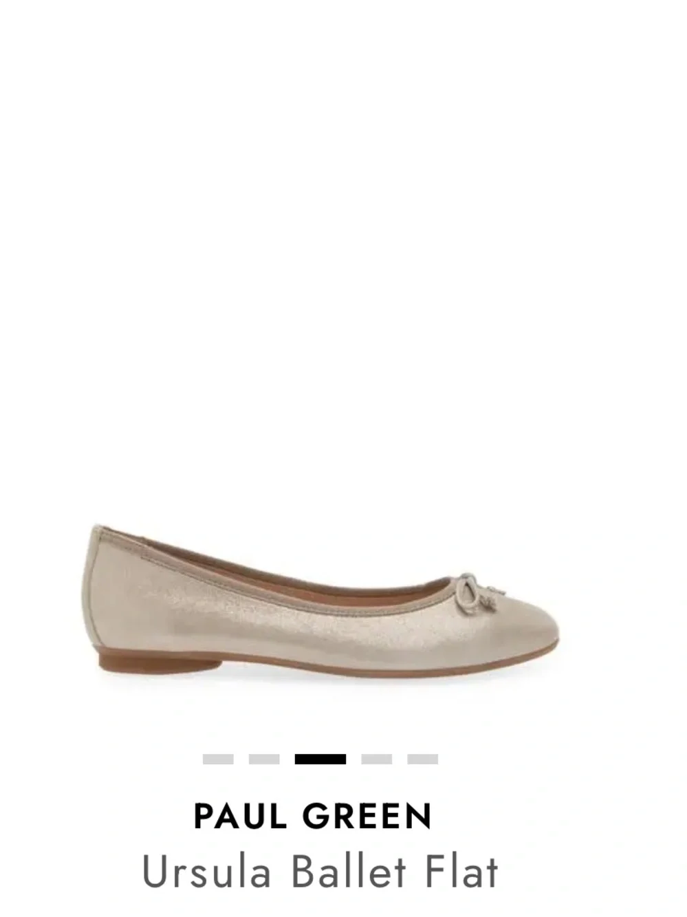 Paul Green Ursula Ballet Flat In Cashmere Suede Metallic women size US 9 $398